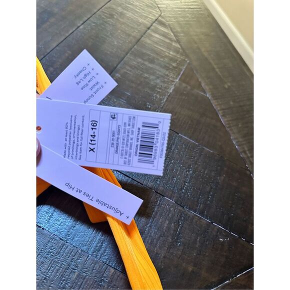 Wild Fable Orange Ribbed Plus Size Bikini Bottom Size X 14-16 New - Picture 2 of 3